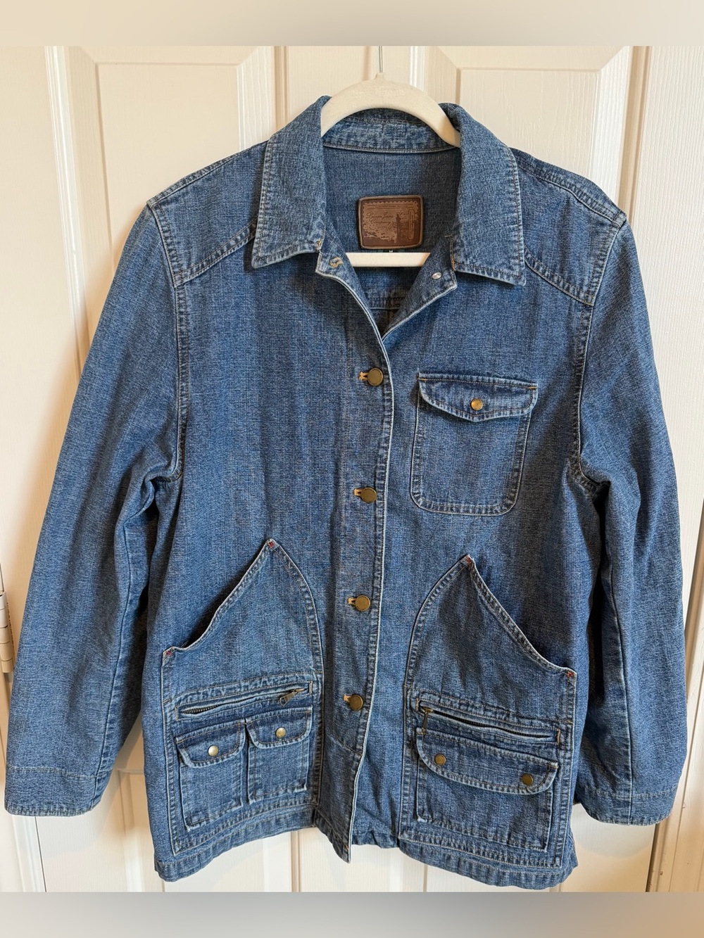 Vintage Lauren Jean Co Denim Barn Utility Jacket. Women’s Med. EUC Med Wash